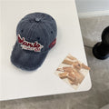 Men's Distressed Vintage-Inspired Baseball Cap