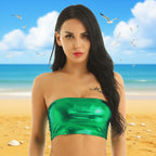 Women's Shimmering Metallic Bustier