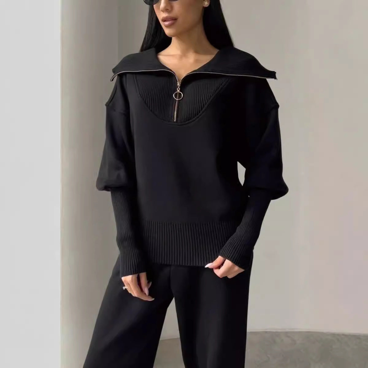Women's Comfortable Loungewear Set with Hoodie and Elastic Waist