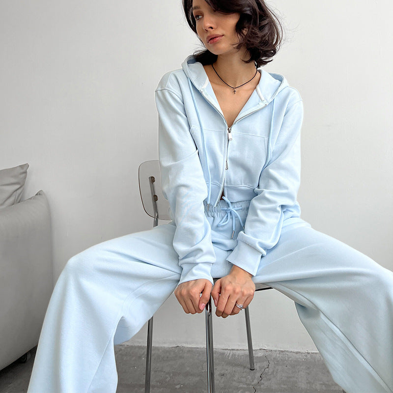 Women's Cropped Hoodie and Comfortable High-Waisted Joggers