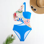 Women's Swimsuit Set with Asymmetric Design and Skirt