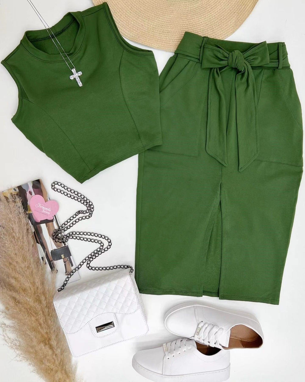 Women's Elegant and Fashionable Top with Wrap Skirt