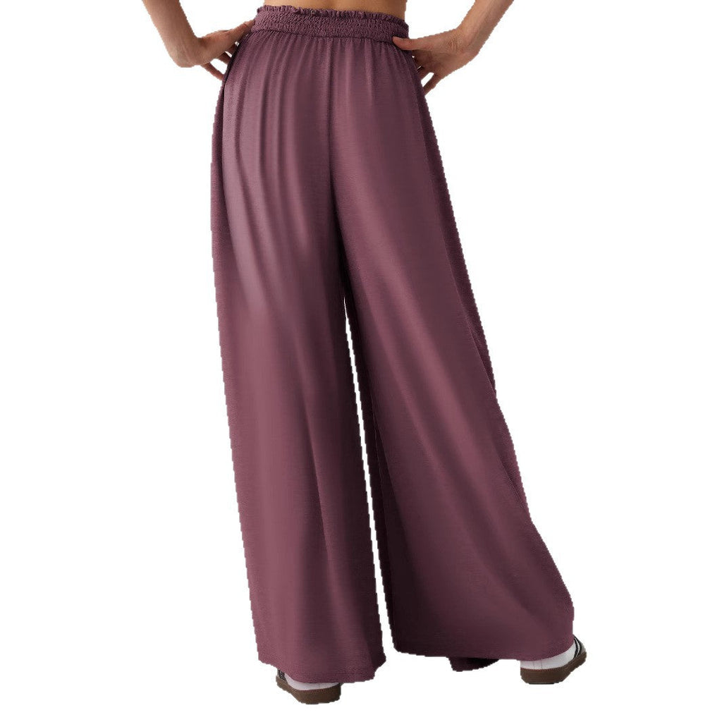 Women's Maxi Skirt with Elastic Waistband and Flowing Fabric