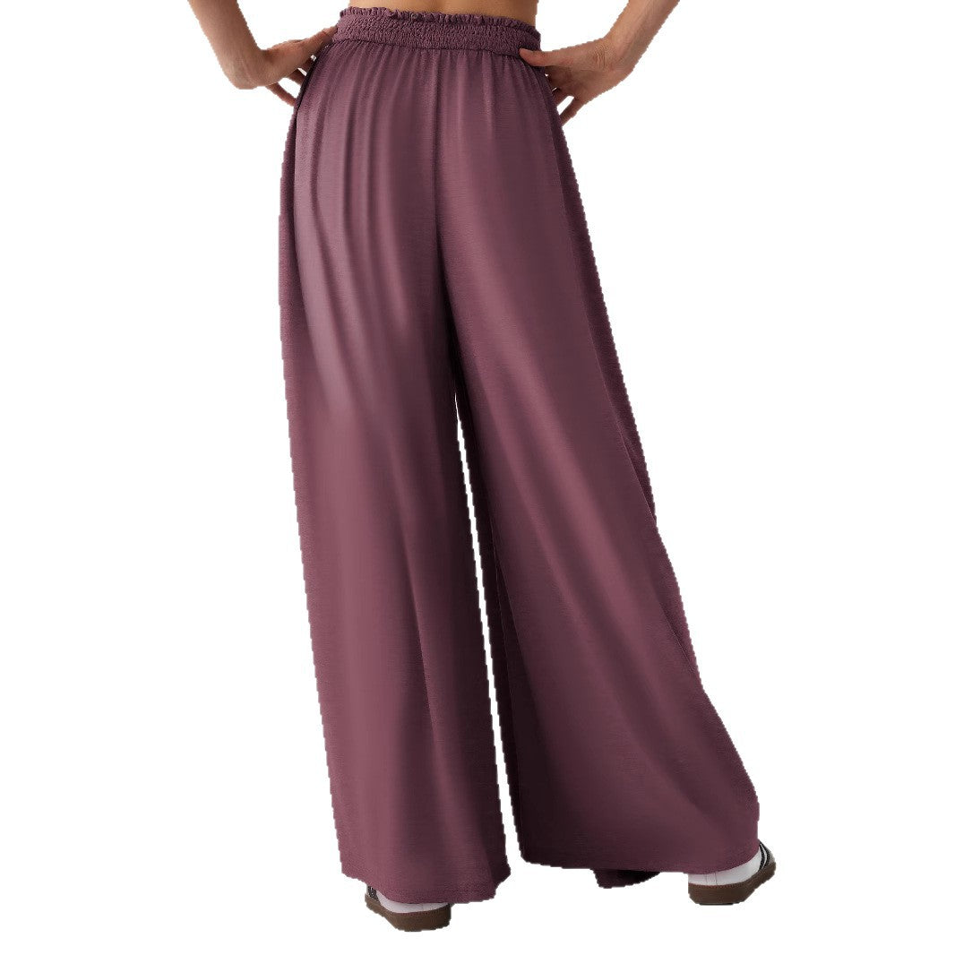 Women's Maxi Skirt with Elastic Waistband and Flowing Fabric