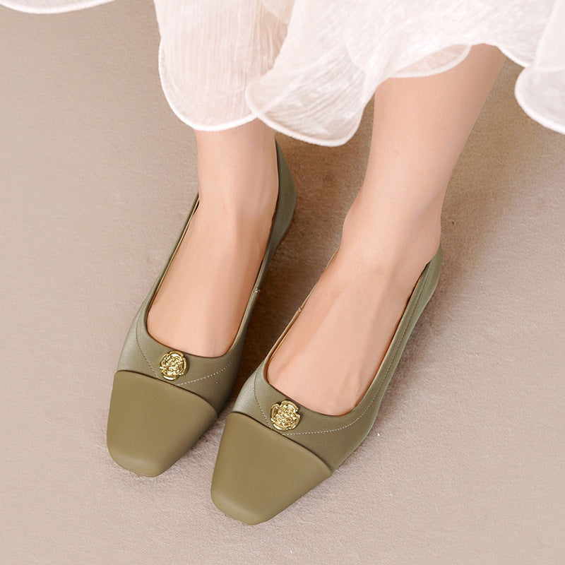 Women's Ballet Flats with Elegant Toe and Decorative Details