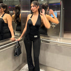 Women's Jumpsuit with Elegant Halter Design and Slim Fit