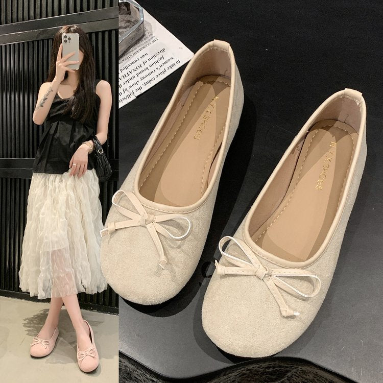 Women's Ballet Flats with Bow Detail