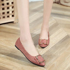 Women's Ballet Flats with Elegant Decorative Buckle