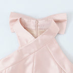 Women's Asymmetrical Evening Dress with Elegant Back Detail