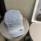 Men's Distressed Denim Cap