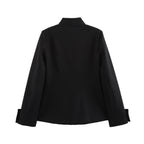 Elegant Short Jacket with Decorative Buttons