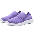 Women's Breathable Slip-On Sneakers with Elastic Upper
