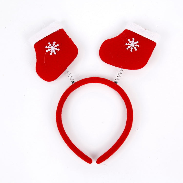 Festive Christmas Headband with Santa Figures