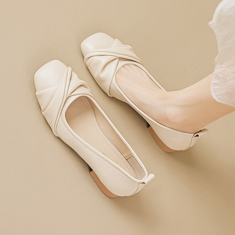 Women's Ballet Flats with Knot Design