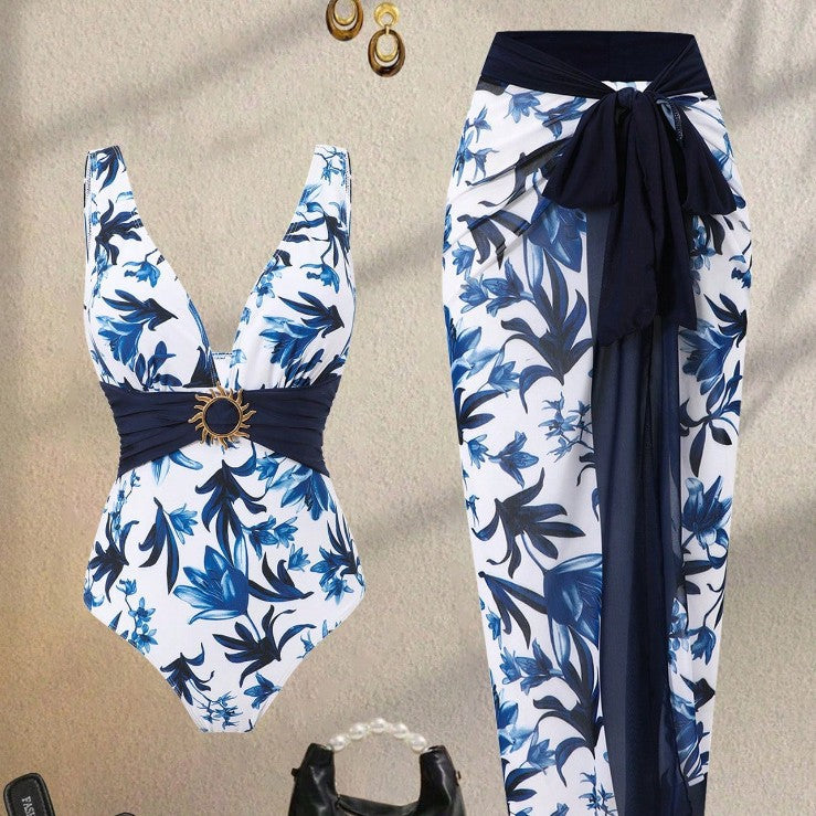 Women's Swimsuit with Elegant Over-Skirt