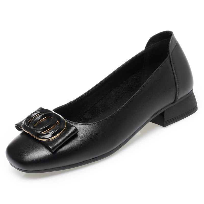 Women's Ballet Flats with Bow Detail and Comfort Footbed