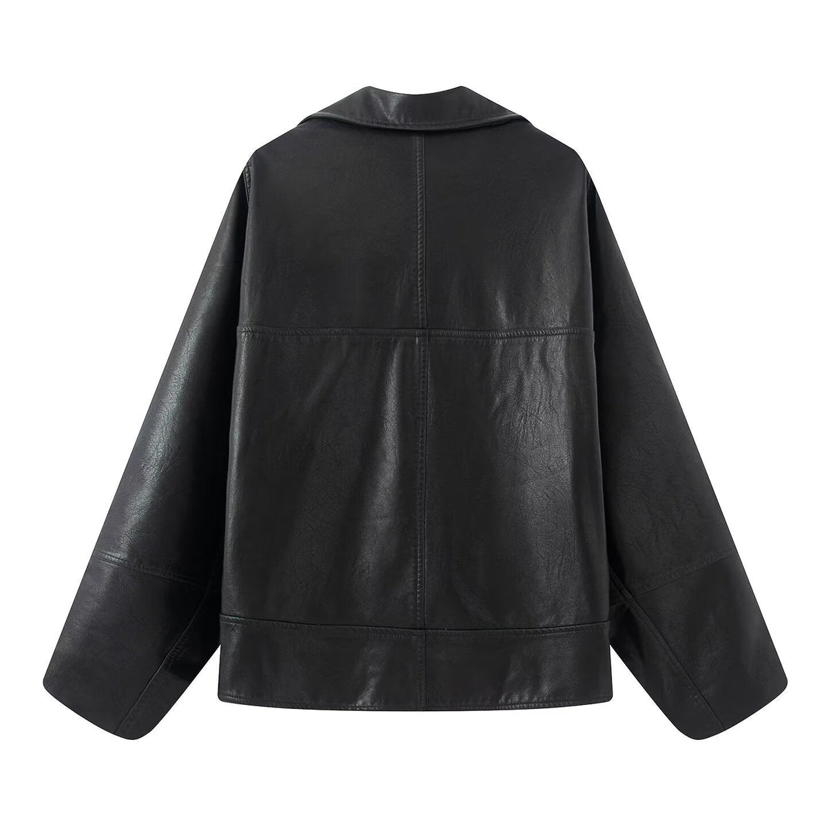 Women's Elegant Oversized Faux Leather Jacket
