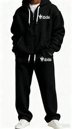 Men's Trendy Hoodie with Practical Zipper and Comfortable Jogging Pants