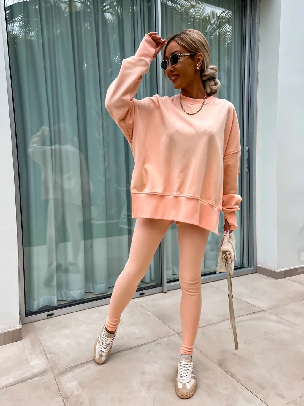 Women's Casual Oversized Sweater and Leggings Set