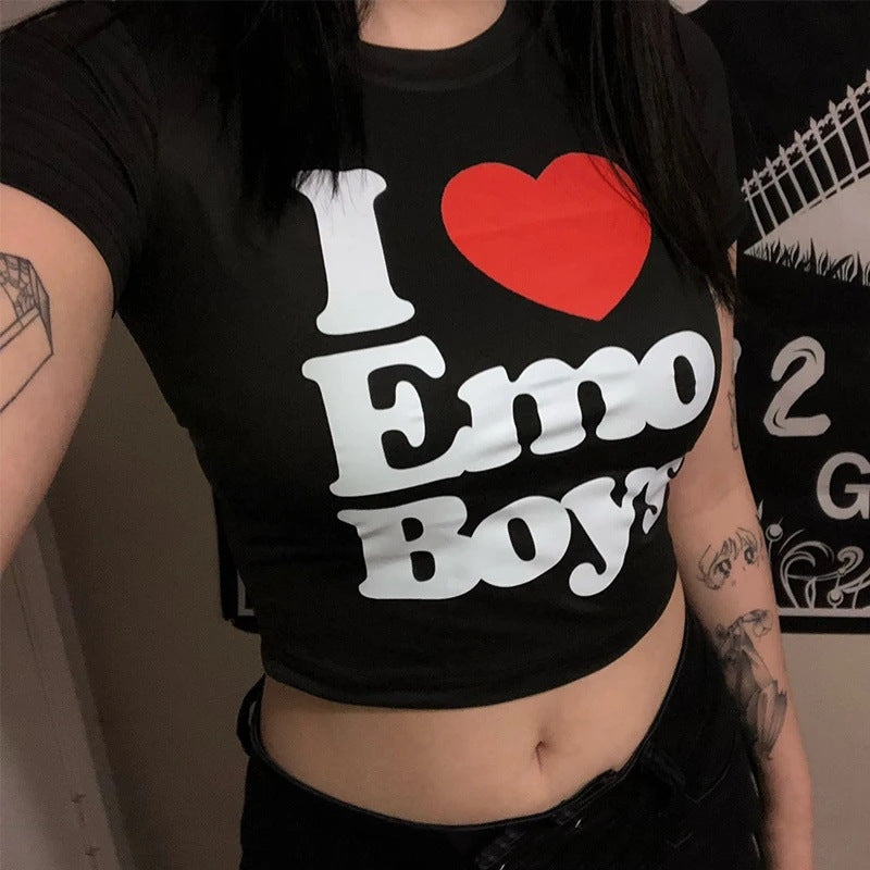 Women's Crop T-Shirt with Creative Skeleton Design and Inspiring Lettering