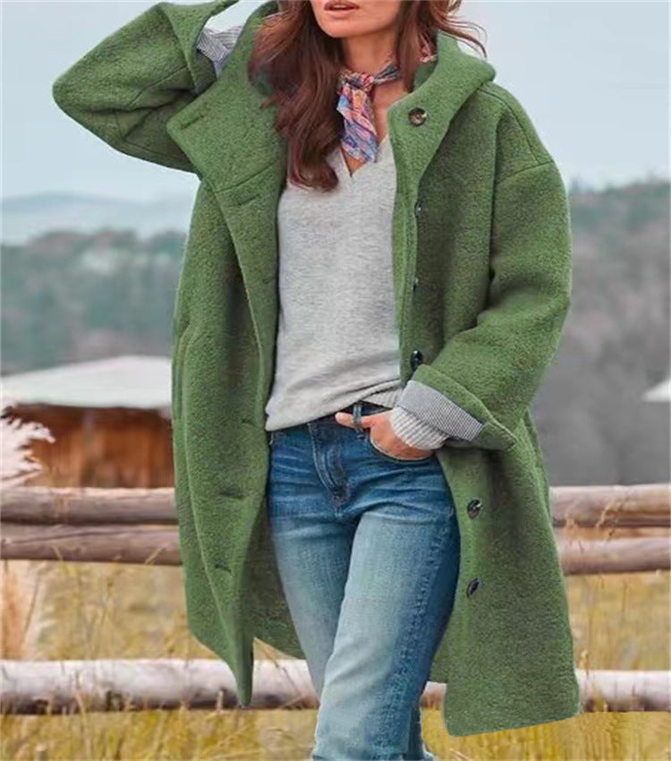 Women's Long-Sleeved Comfort Coat