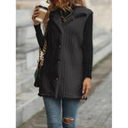 Women's Elegant and Cozy Teddy Jacket with Button Placket