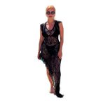 Women's Elegant Lace Cover-Up with Asymmetrical Cut