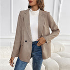 Women's Classic Plaid Blazer with Subtle Cut