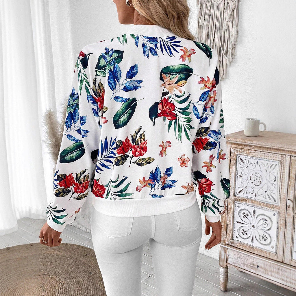 Women's Floral Bomber Jacket