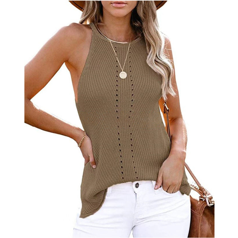 Women's Sleeveless Textured Knit Top