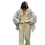 Women's Floral Oversized Down Jacket