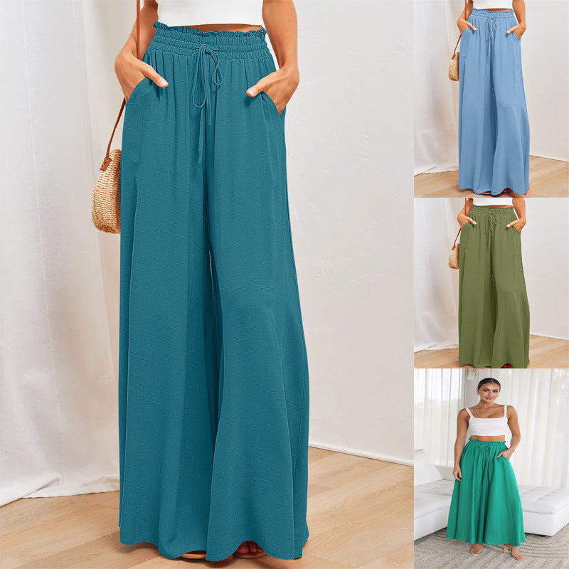 Women's Maxi Skirt with Elastic Waistband and Pockets