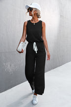 Women's Airy Wide-Leg Jumpsuit with Elastic Waist