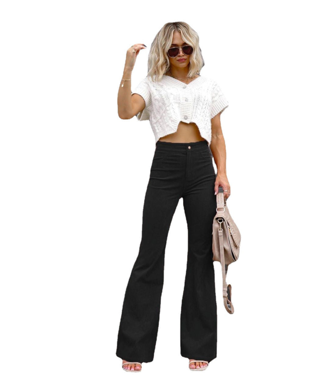 Women's High-Waisted Flared Jeans