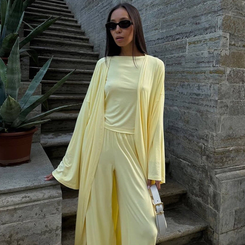 Women's Fashionable Longsleeve and Palazzo Set