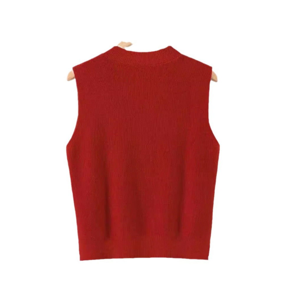 Women's Elegant V-Neck Knit Top