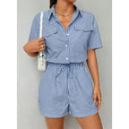 Women's Tailored Romper with Practical Pockets