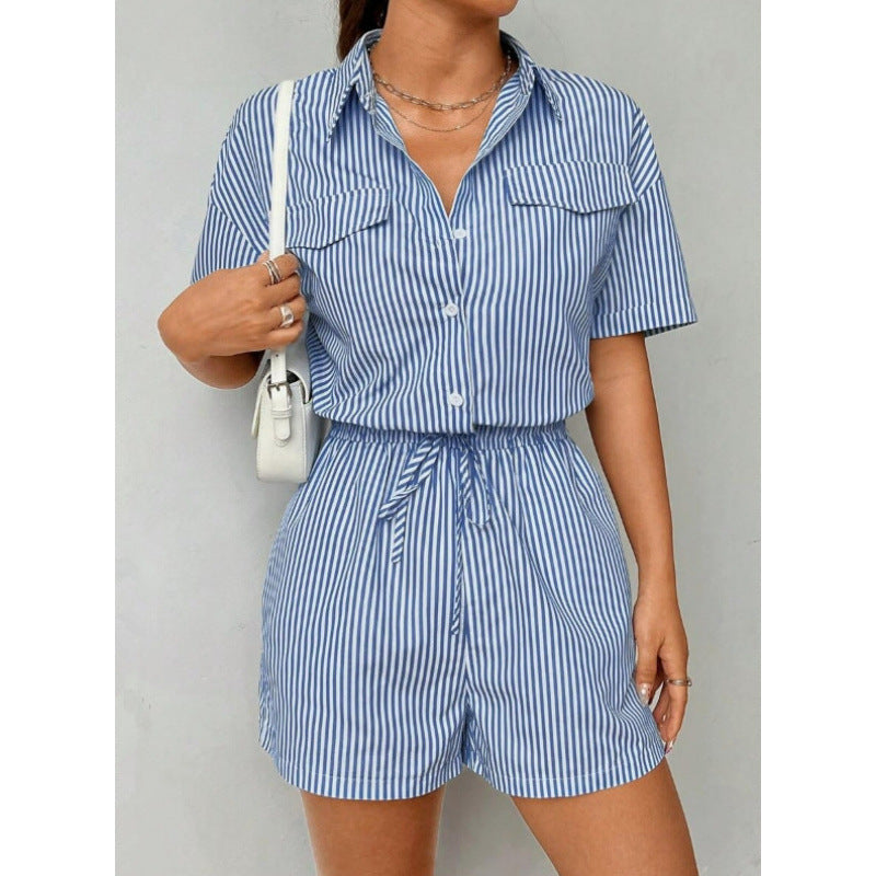 Women's Tailored Romper with Practical Pockets