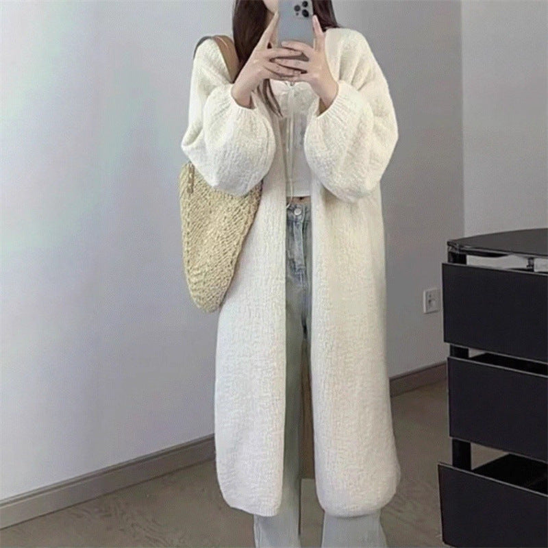 Long Women's Knit Jumpsuit with Dropped Shoulders