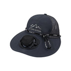 Ventilated outdoor sun hat with solar fan