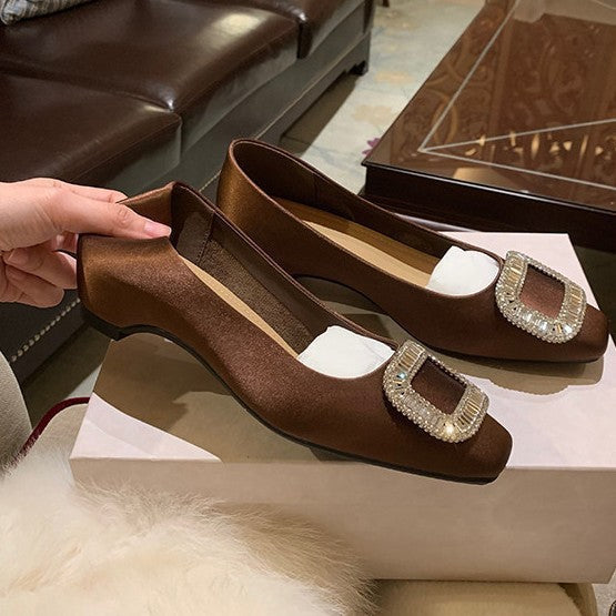 Women's Ballet Flats with Elegant Buckle
