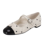 Women's Ballet Flats with Elegant Buckle Accent