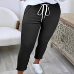 Women's Casual Pants with Elastic Waistband and Drawstring