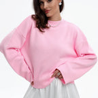 Women's Comfortable Oversized Sweater with Wide Sleeves
