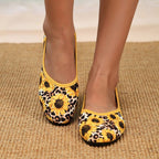 Women's Floral Ballet Flats with Flexible Footbed