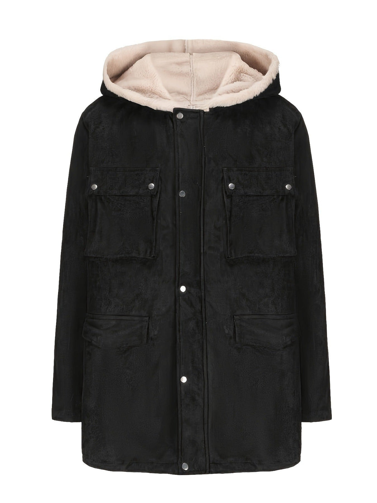 Women's Elegant and Warm Hooded Fleece Jacket