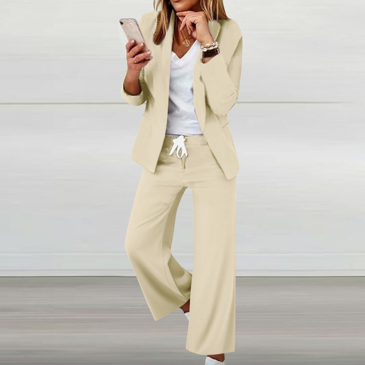 Elegant Blazer-Style Jumpsuit with Adjustable Waist