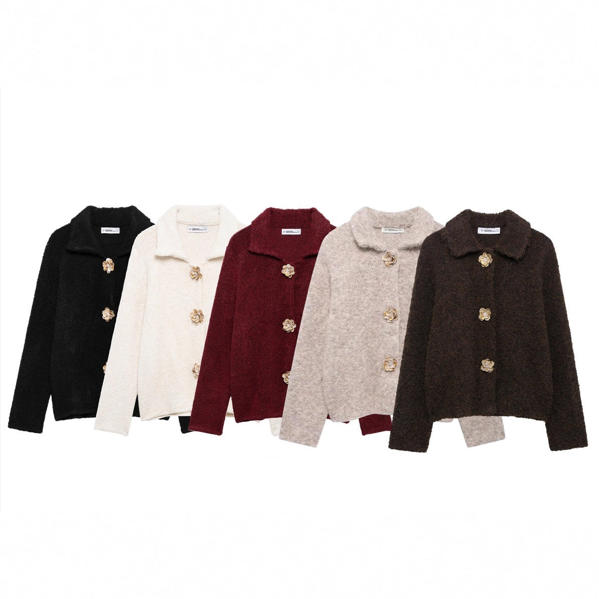 Women's Elegant Cardigan with Decorative Button Details