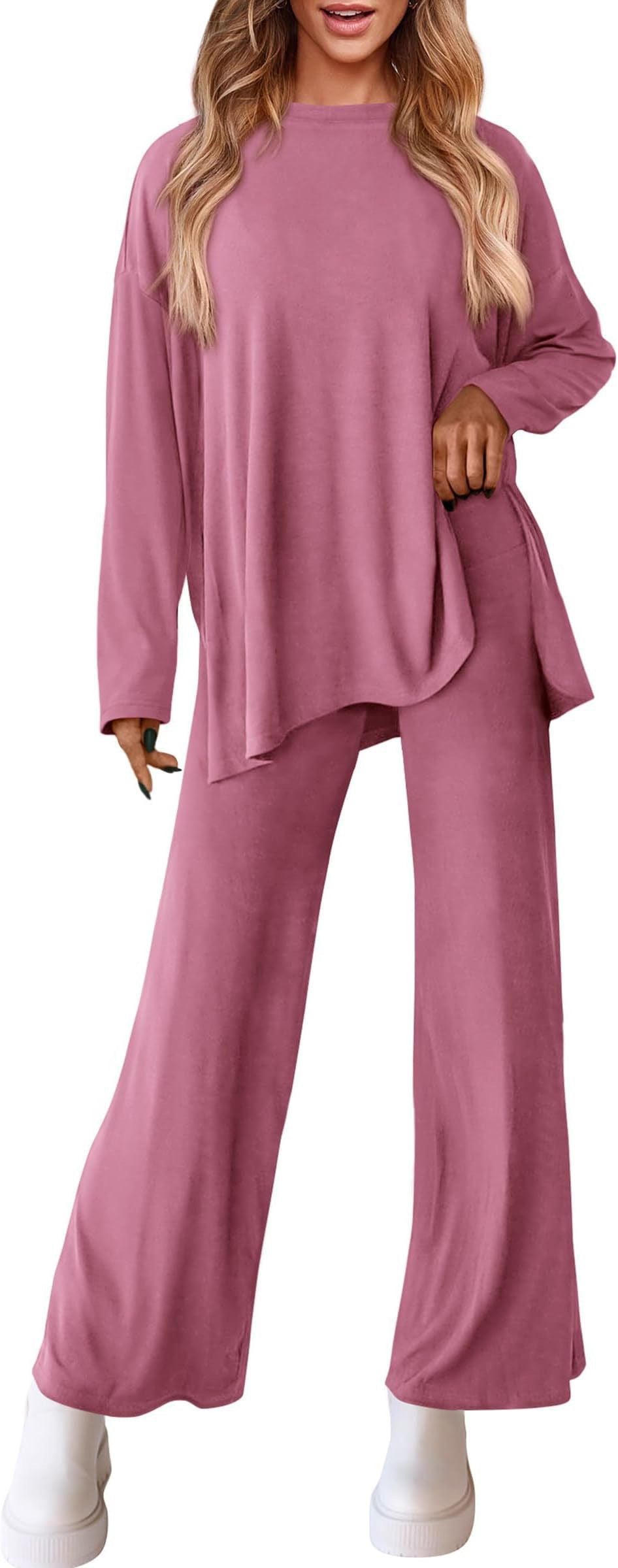Leisure Suit with Casual Cut and Wide Leg