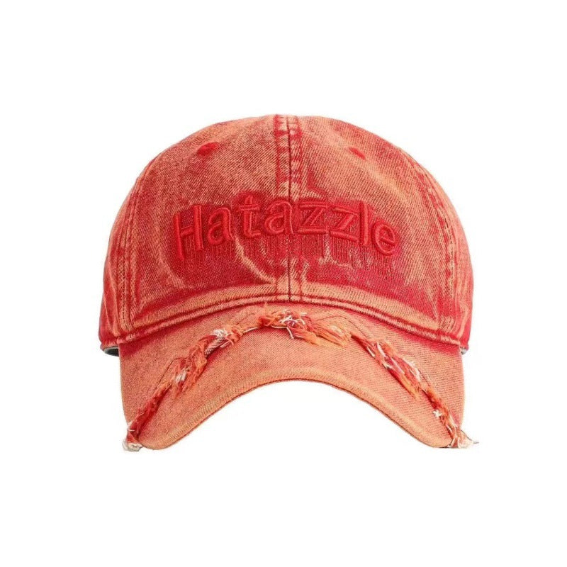 Men's Distressed Denim Baseball Cap